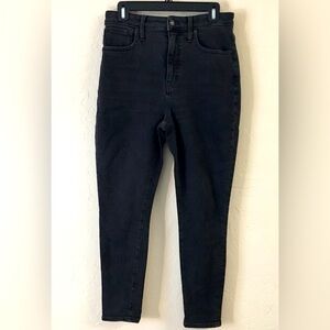 Madewell Curvy High Rise Skinny Jeans Petite 29 Black Stretch